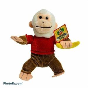 Carousel Toy Plush Monkey And Banana Stuffed Animal Zoo Circus Fair Jungle 9”